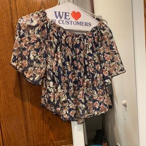 Off the shoulder flowy floral top